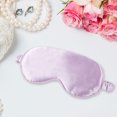 thumbnail image 1 of Parche de seda para dormir, sombra con correa ajustable, venda para los ojos, banda elástica ajustable, compresa fría de seda pura, parche para ojos , Violeta Fernando dormir con los ojos vendados, 1 of 8