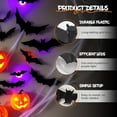thumbnail image 6 of Halloween 3D Lighted Bats, 2025 New 3D LED Bat Stickers Halloween Bats Wall Decor Assorted Size for Party, Bedroom Window Decorations, Indoor and Outdoor (24 Pcs), 6 of 10