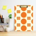 thumbnail image 2 of FORMRS Acrylic Clipboard with Low Profile Clip Standard A4 Letter Size, 12.5" x 9", Orange Geometric Pattern, 2 of 8