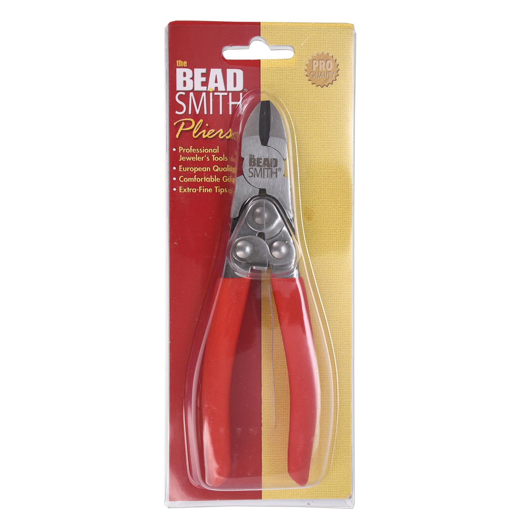 The Beadsmith Heavy Duty Cutter – 6.5 inches (165mm) – Hardened Steel Blades – Red Comfort Grip Handle with Safety Lock – Tool for Jewelry Making, Electronics and Micro Mechanics