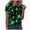 Green, variant on TOWED22 Halloween Shirts for Women Pumpkin Cat Graphic Tees Fall Crewneck Short Sleeve Costumes Autumn Party Graphic T-Shirt(White,M)