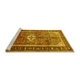 thumbnail image 2 of Ahgly Company Machine Washable Indoor Round Persian Yellow Traditional Area Rugs, 3' Round, 2 of 4