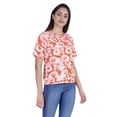 thumbnail image 3 of Moomaya Hauts Imprimés Tie Dye pour Femmes T-shirts Décontractés à Manches Mi-Longues Col Rond, 3 of 6
