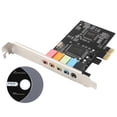thumbnail image 1 of Carte son PCIe 5.1 canaux, carte o 6 canaux, puce CMI8738 avec accessoires CD, 1 of 4