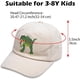 thumbnail image 4 of Gorras de béisbol bordadas para niños, ajustables, para niños, niñas, dinosaurio, gorra de camionero, sombreros de playa para niños, 4 of 5