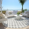 thumbnail image 3 of Dalyn Rugs Machine Washable Indoor/Outdoor Chantille Gray 8' x 8' Round Rug, 3 of 7