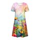 thumbnail image 4 of Puntoco Vestido De Verano Para Mujer, Informal, Estampado, De Playa, De Manga Corta, Con Cuello Redondo, Suelto, Vestido De Manga Corta Con Cuello Redondo, Color Rosa L,Regalos Para Mujer Joven, 4 of 5