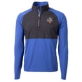 thumbnail image 2 of Men's Cutter & Buck Blue Arnold Palmer Invitational Adapt Eco Knit Hybrid Recycled Quarter-Zip Pullover Top, 2 of 3