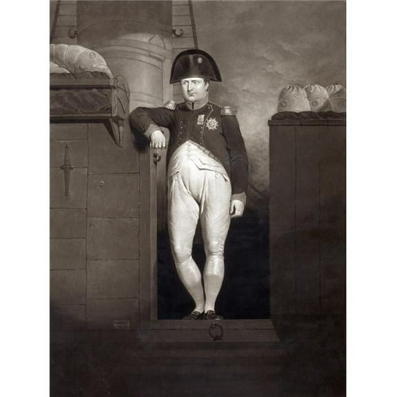 Napoleon I Napoleon Bonaparte 1769 1821 French Emperor General On Gangway of Hms Bellerophon After Reaching Plymouth Sou Poster Print - 12 x 17