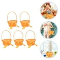 thumbnail image 4 of Miangastore Plastic Miniature Woven Baskets Orange 5Pcs Photography Prop, 4 of 8
