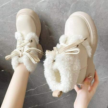 

New Years Eve Outfit Womens Boots Shoes Winter Snow Boots For Womenwomen Snow Boots Autumn And Winter Fashionable Solid Color Vintage Japanese Plush Warm And Comfortable Gifts For