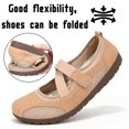 thumbnail image 4 of CHICVOMEY Flats for Women Breathable Mesh Mary Jane Flats for Women Casual & Work Ballet Flats Slip On Shoes with Velcro Strap, 4 of 9