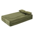 thumbnail image 6 of LiviNest Green Velvet Convertible Sofa Bed: Modern Folding Floor Sofa Bed for Small Apartments & Home Offices - Plush Fabric High-Density Foam Support Sleeper Sofa for Adults & Guests, 6 of 6