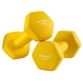 thumbnail image 2 of SONGMICS Juego de 2 Mancuernas, 2 x 2 kg, Mancuernas Hexagonales con Superficie de Vinilo, para Gimnasia en Casa, Amarillo, 2 of 5