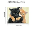 thumbnail image 3 of Autua Cute Cat Canvas Wall Art Print for Living Room Bedroom Home Office Decor, High Resolution Image, Handmade, Waterproof, Tear Resistant, Perfect Gift, Easy to Frame 20x16in, 3 of 6