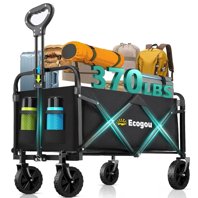 Carrito Plegable Ecogou con Capacidad de Carga de 168 kg y Ruedas