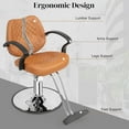 thumbnail image 6 of Zimtown Hydraulic Barber Chair, Adjustable Salon Chair for Hairstyling, Camel, 6 of 10