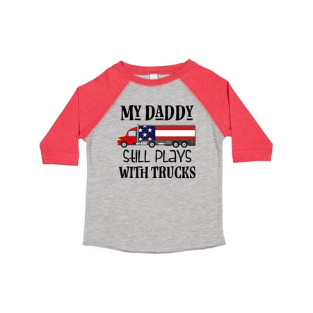 

Inktastic Daddy Plays with Trucks Gift Toddler Boy or Toddler Girl T-Shirt