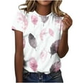 thumbnail image 2 of Vêtements pour Femmes Chandail Décontracté à la Mode Imprimé Manches Courtes Col Rond Multicolore T XXXXXL, 2 of 4