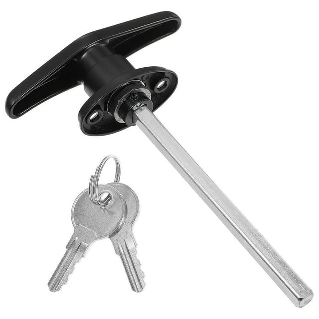 Garage Door Lock Keyed T-handle Hardware Locking Long Shaft Lock Accessory