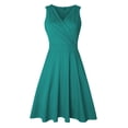thumbnail image 1 of Sonducket Vestido plisado con cuello en V para mujer, vestido veraniego, fecha de baile, accesorios de ropa de verano Vestidos Verde XL Sonducket AP010963-19, 1 of 6