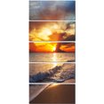 thumbnail image 2 of Yellow Sunset Through Dark Clouds - Large Seashore Canvas Print, 2 of 3