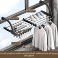 thumbnail image 1 of Barandilla antirrobo para ventanas, gancho para ventanas, tendedero para ventanas, tendedero para ventanas, tendedero colgante para alféizar de ventanas de balcones, tendedero plegable, 1 of 1