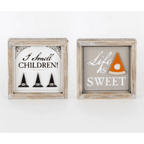 Adams Halloween Fall Decor -  Witch Hat Sweet Pie Reversible Box Sign