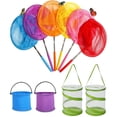 thumbnail image 1 of Colorful Butterfly Net Kit, Telescopic Bird Catching Net, Outdoor Activities Basket and Bucket, 1 of 6