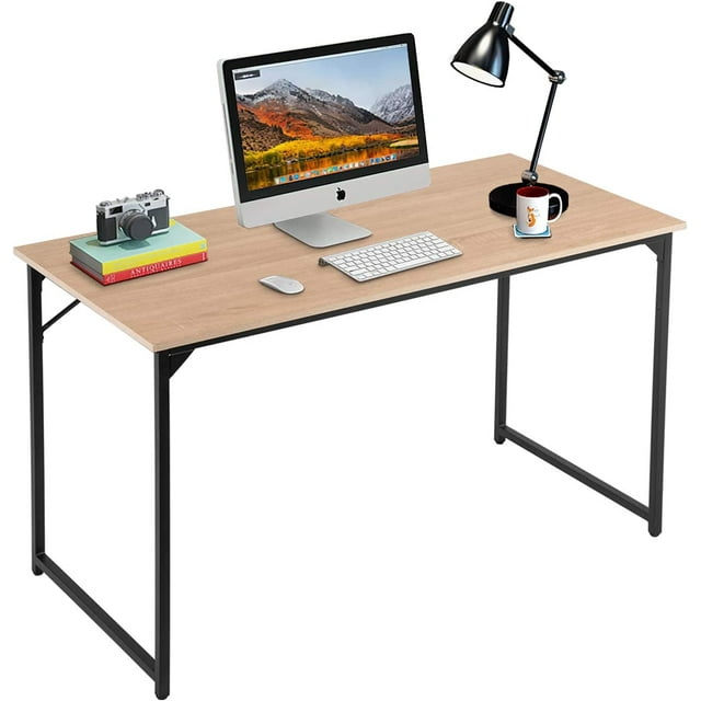 BestOffice Computer Desk, Home Writing Study Table Modern Simple Style PC, Metal Frame for Home Office