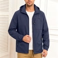 thumbnail image 2 of WRKEKC Windbreaker Jackets for Men Hooded Long Sleeve Zip-Up Outerwear With Zipper Pockets for Outdoor Travel and Hiking, 2 of 6