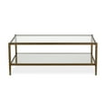 thumbnail image 3 of Evelyn&Zoe Hera 45" Wide Rectangular Coffee Table with Mirror Shelf, Brass, 3 of 8