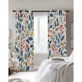 thumbnail image 4 of Colorful Botanical Blackout Curtains for Bedroom Living Room Darkening Curtains 54 Inch Long Spring Summer Leaf Floral Pastoral Short Curtain for Small Window Treatment Grommet Drapes 52"x54"x2, 4 of 9