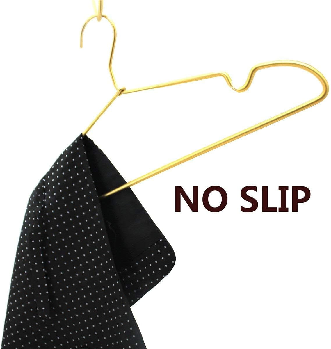 12.6” Matte Gold Metal Kids Baby Hangers, 60Pack, Non Slip Suit for Coated Wire Children Clothes Hangers Closet Storage, Retail Display,Space Saving for Toddler Coats Infant Hangers