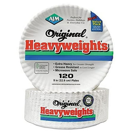 AJM Packaging Plate,Paper,Hvyweight,9-Inch,We (OH9AJBXWH)