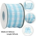 thumbnail image 3 of Joycrosso 2-1/2 Inch Bubbled Check Ribbon, 10 Yards Turquoise and White Wired Edge Ribbon for Gift Wrapping, Crafts, Wreaths, Garlands, Weddings and Christmas, 3 of 6