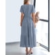 thumbnail image 3 of Vestido casual BTFBM para mujer, verano 2025, cuello en V y cintura elástica, 3 of 9