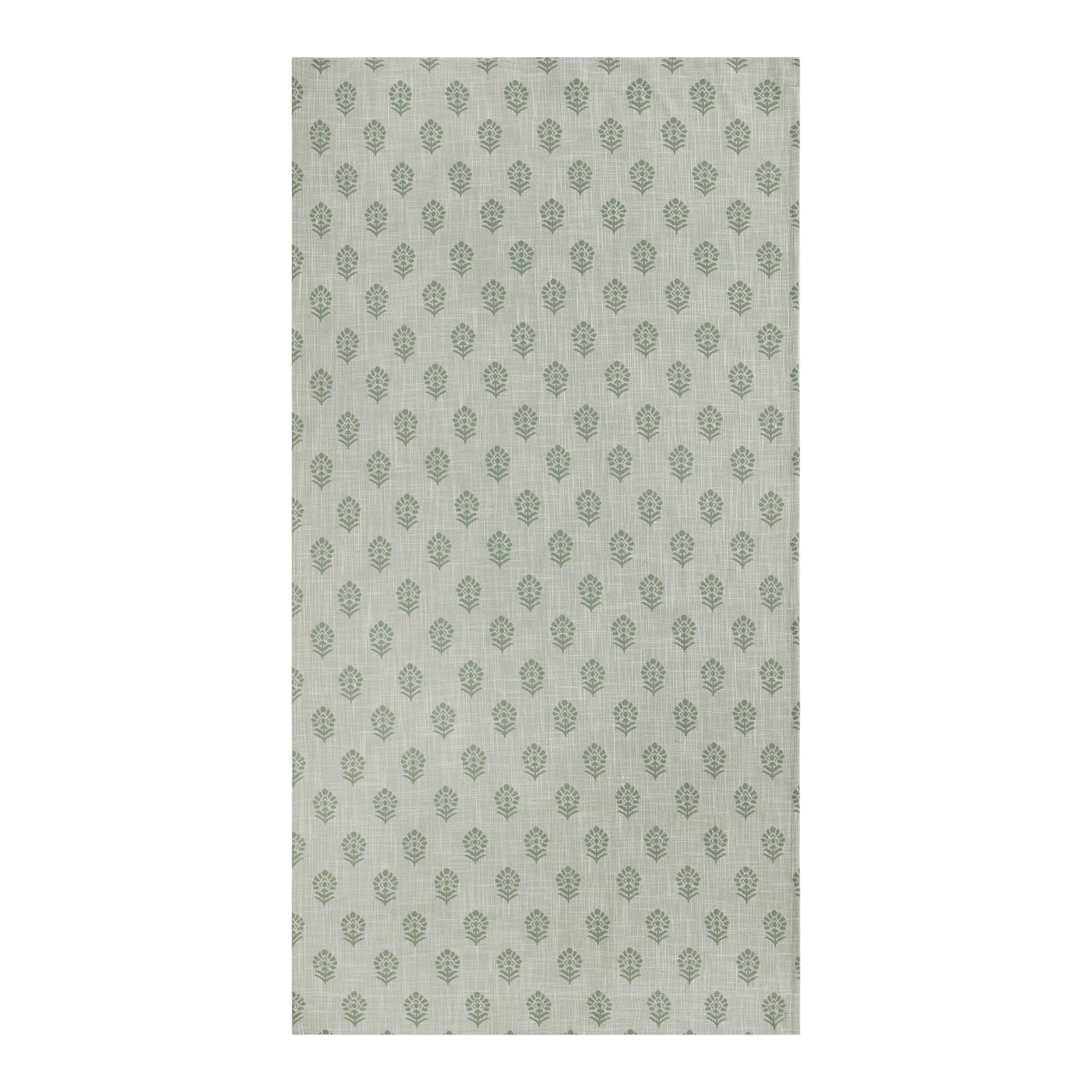 Better Homes & Gardens Floral Block Print Blackout Single Curtain Panel, Green, 50"W x 95"L