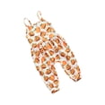 thumbnail image 2 of Toddler Baby Girl Halloween Clothes Sleeveless Romper Pumpkin Print Spaghetti Strap Jumpsuit Outfit, 2 of 7
