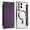 Purple, variant on Cutyskin for Samsung Galaxy S24 Ultra Flip Wallet Case, Built-in Camera Lens Protector [Compatible with MagSafe] Plating Transparent Business PU Leather RFID Blocking Card Slots Phone Case,Darkblue