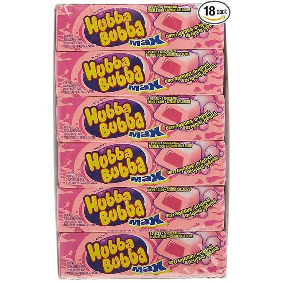 Hubba Bubba Max, Outrageous Original, 18 Count
