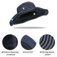 thumbnail image 2 of Tirrinia Floppy Straw Sun Hat for Women Striped Foldable Beach Cap with Wide Brim Navy, 2 of 6
