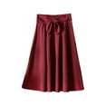 thumbnail image 6 of Topumt Women Elegant Elastic High Waist Pleated Fashion Bow Mid-calf Skirt, 6 of 6