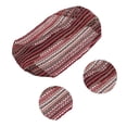 thumbnail image 3 of Unique Bargains Women's 1pc Fashion Stripes Wide Headwrap 9.45"x6.69" Wine Red, 3 of 5