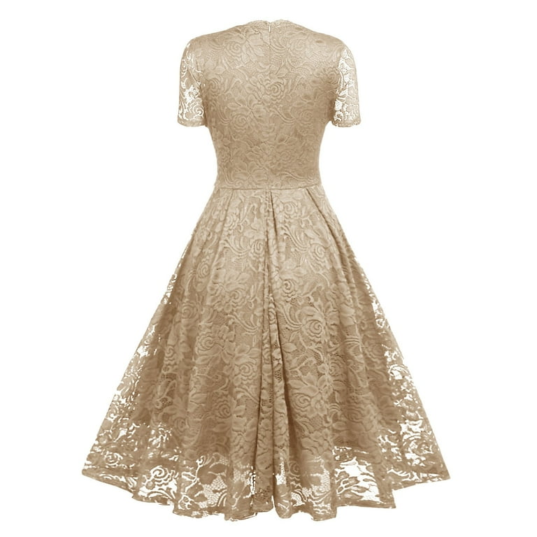 white lace cocktail dress plus size Ever-Pretty Plus Size Lace V-Neck Midi Cocktail Dress with Flutter Sleeves Occasion Dress