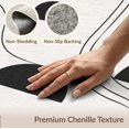 thumbnail image 6 of ODIKA 9'x12' Washable Area Rug Black White Abstract Curves and Dots Design Elegant Geometric Flow with Bold Circular for Dining Room, Basement, Large Office, Non-Slip Chair-Friendly, 6 of 7