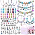 thumbnail image 2 of Kit para hacer pulseras DIY para niñas, 96 piezas, con cuentas, colgantes, pulseras, collares y cordones., 2 of 5