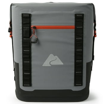 Ozark Trail 24 Can Welded Cooler, Wide Mouth Cooler Backpack with Microban®, Gray