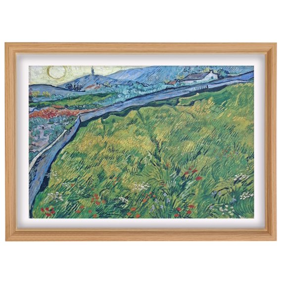 Van Gogh Framed Wall Art Print Field Of Spring Wheat At Sunrise Wall Decor Vintage Art Room Decor