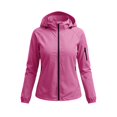 thumbnail image 5 of Waterproof Rain Jacket Women Hooded Zip Up Windbreaker Outdoor Coat Hiking Travel Lightweight Jacket, S, 5 of 7